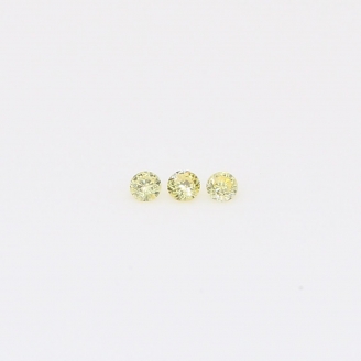 0.45 Total carat trio of round-cut fancy yellow diamonds