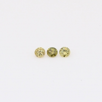 0.06 Total carat pair of round-cut fancy green diamonds