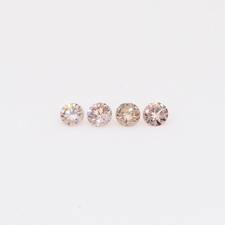 0.10 Total carat parcel of round-cut intense pink champagne diamonds