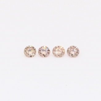 0.12 Total carat parcel of round-cut intense pink champagne diamonds