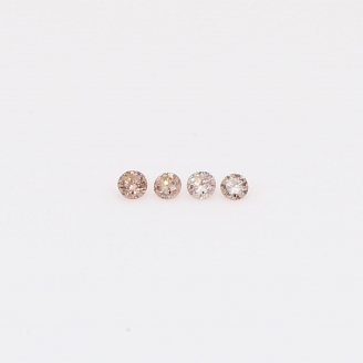 0.04 Total carat parcel of round-cut intense pink champagne diamonds