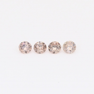 0.20 Total carat parcel of round-cut intense pink champagne diamonds