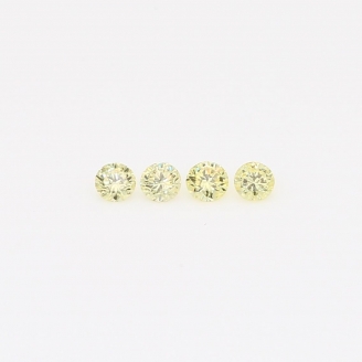 0.12 Total carat parcel of round-cut fancy yellow diamonds