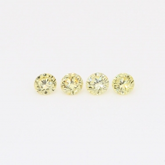 0.20 Total carat parcel of round-cut fancy yellow diamonds