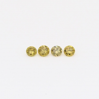 0.12 Total carat parcel of round-cut fancy green diamonds