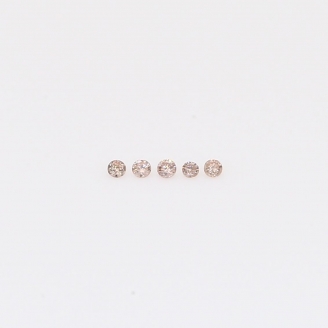 0.02 Total carat parcel of round-cut intense pink champagne diamonds