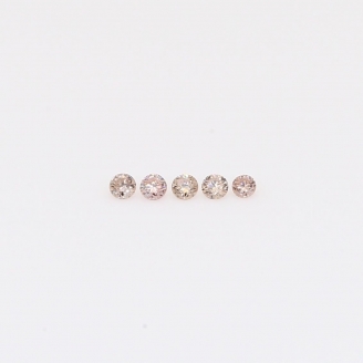 0.035 Total carat parcel of round-cut intense pink champagne diamonds