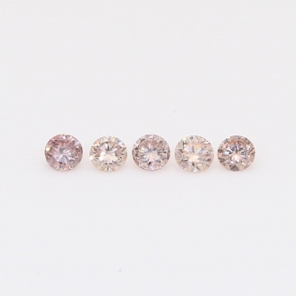 0.20 Total carat parcel of round-cut intense pink champagne diamonds