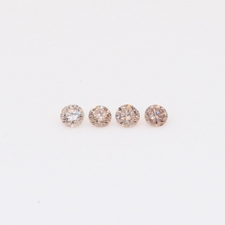 0.08 Total carat parcel of round-cut intense pink champagne diamonds