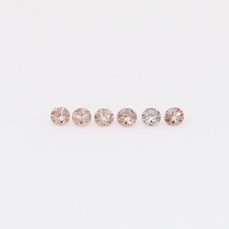 0.09 Total carat parcel of round-cut intense pink champagne diamonds