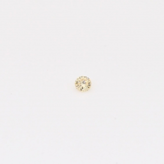 0.02 Carat round-cut fancy apricot diamond