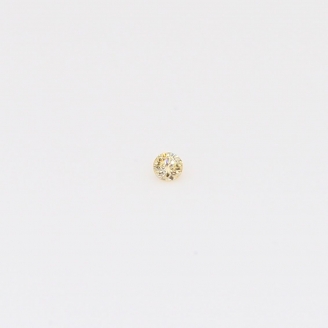 0.01 Carat round-cut fancy apricot diamond