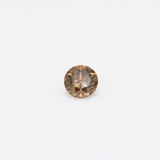 0.20 Carat round-cut champagne diamond