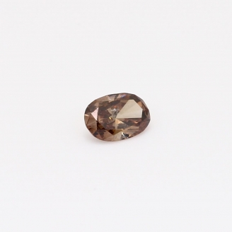 0.24 Carat round-cut champagne diamond