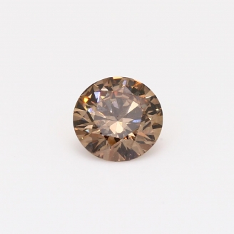 0.094 Carat round-cut champagne diamond