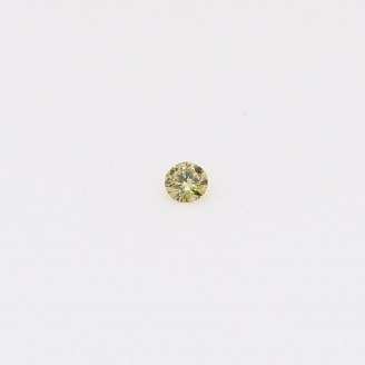 0.03 Carat round-cut fancy green diamond