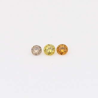 0.09 total carat parcel of round-cut rainbow diamonds
