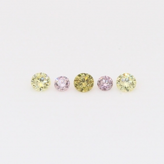 0.141 Total carat parcel of round-cut rainbow diamonds