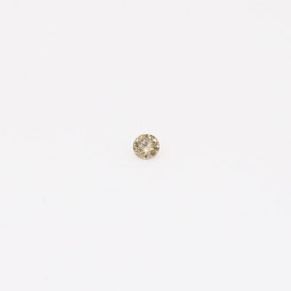 0.015 Carat round-cut champagne diamond