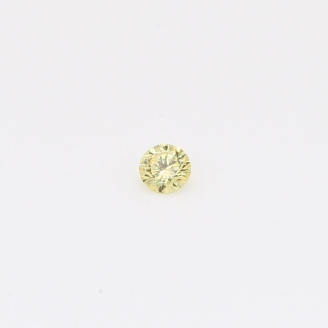 0.07 Carat round-cut fancy light yellow diamond