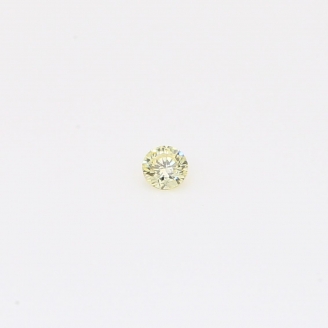 0.05 Carat round-cut fancy light yellow diamond