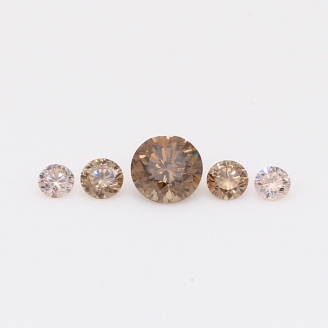 0.33 Total carat parcel of round-cut rainbow diamonds