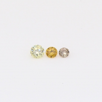 0.10 total carat parcel of round-cut rainbow diamonds