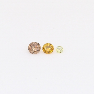 0.095 total carat parcel of round-cut rainbow diamonds