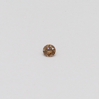 0.04 Carat round cut champagne diamond