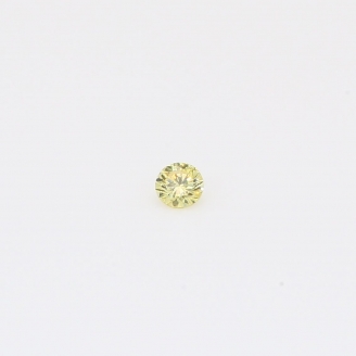 0.045 Carat round-cut fancy yellow diamond