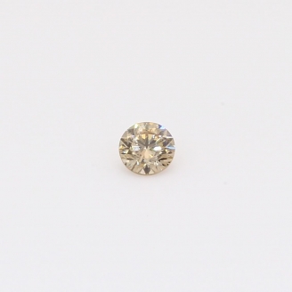 0.14 Carat round-cut champagne diamond