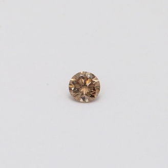 0.13 Carat round cut champagne diamond