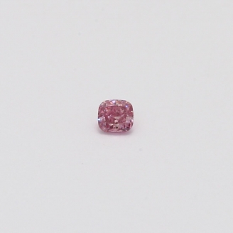 0.09 Carat Cushion Cut GIA Certified Fancy Deep Purplish Pink Diamond