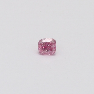 0.20 Carat cushion cut GIA certified fancy intense purplish pink diamond