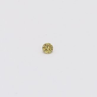 0.03 Carat round-cut fancy green diamond