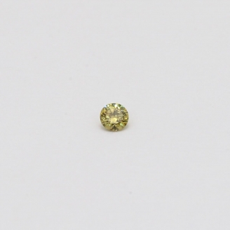 0.04 Carat round cut green diamond