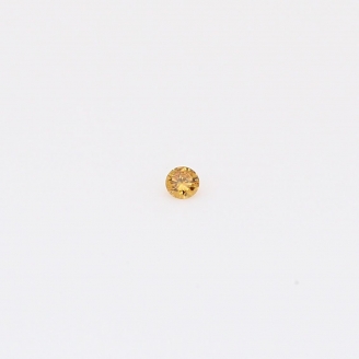 0.02 Carat round-cut fancy deep orange diamond