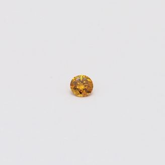 0.05 Carat Round Cut Fancy Intense Orange Diamond