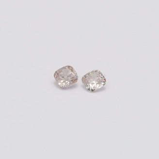 0.15 Total Carat Pair of Cushion Cut Pink Diamonds