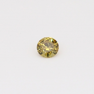 0.20 Carat round-cut fancy deep green diamond
