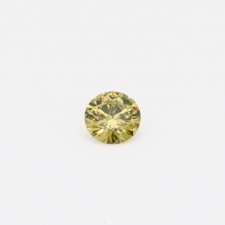 0.20 Carat round-cut fancy deep green diamond