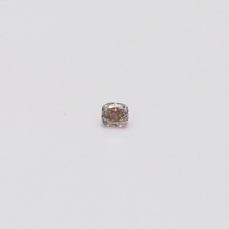 0.05 Carat Cushion Cut Fancy Light Orangy Pink Diamond