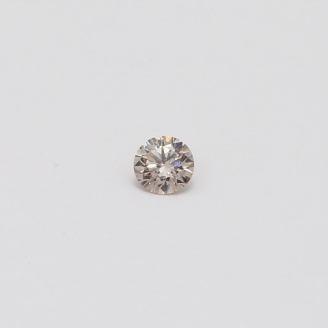 0.115 Carat Round Cut Fancy Light Orangy Pink Diamond