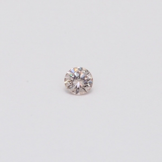 0.095 Carat Round Cut Fancy Light Orangy Pink Diamond