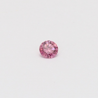 0.12 Carat round cut GIA certified fancy intense purplish pink diamond