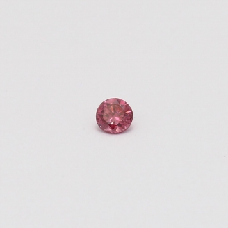 0.08 Carat round cut GIA certified fancy deep pink diamond