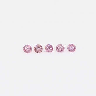 0.075 Total carat parcel of FIPP round cut Argyle pink diamonds