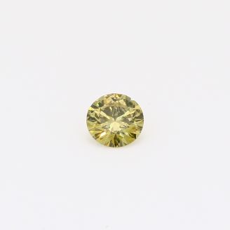0.20 Carat round-cut fancy deep green diamond