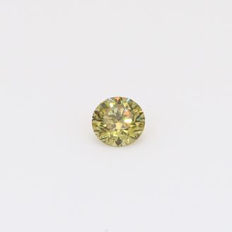 0.20 Carat round-cut fancy deep green diamond