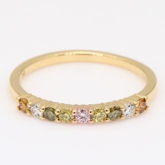 Luma rainbow diamond ring